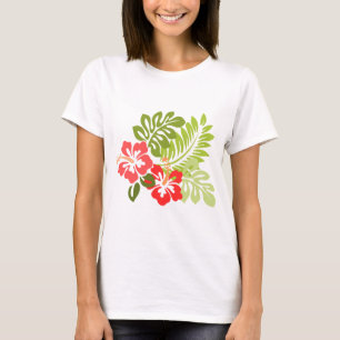 Hawaii Hibiskus Flora Blume Blüten T-Shirt