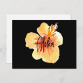 Hawaii-Hibiskus Gelbe Flora-Bewegung Postkarte (Vorne/Hinten)