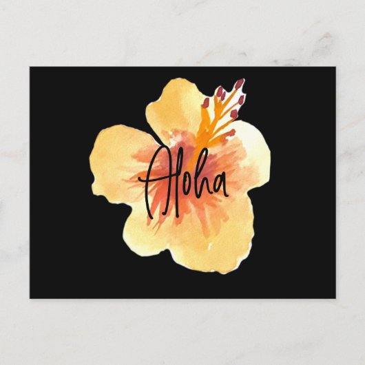 Hawaii-Hibiskus Gelbe Flora-Bewegung Postkarte (Vorderseite)