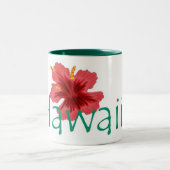 Hawaii Hibiskus Rosa aquamarine Kaffee Tasse (Mittel)