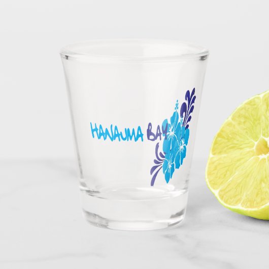 Hawaii Hibiskus Shot glass Schnapsglas (Vorderseite)