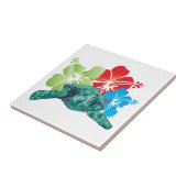 Hawaii Hibiskus Turtle Fliese (Seite)