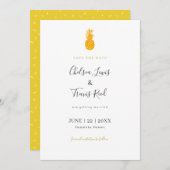 Hawaii-Hochzeit in Urlaubsort Save the Date Ananas (Vorne/Hinten)