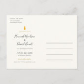 Hawaii-Hochzeit in Urlaubsort Save the Date Ananas Ankündigungspostkarte (Rückseite)