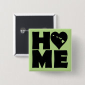 Hawaii Home Heart State Button Badge Pin (Vorne & Hinten)