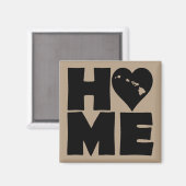 Hawaii Home Heart State Fridge Magnet (Vorderseite/Rückseite)