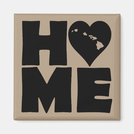 Hawaii Home Heart State Fridge Magnet (Vorne)
