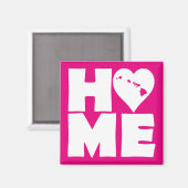 Hawaii Home Heart State Fridge Magnet (Vorderseite/Rückseite)