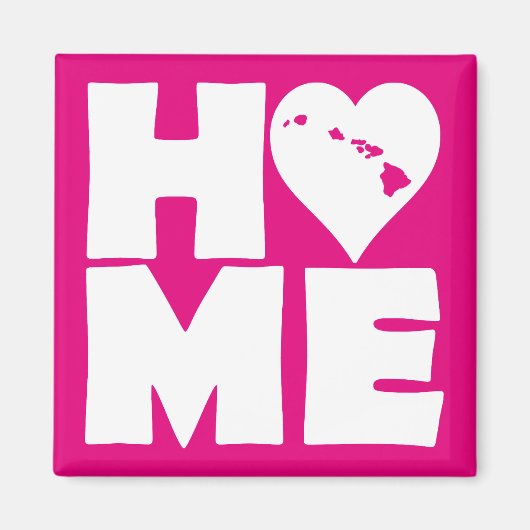 Hawaii Home Heart State Fridge Magnet (Vorne)