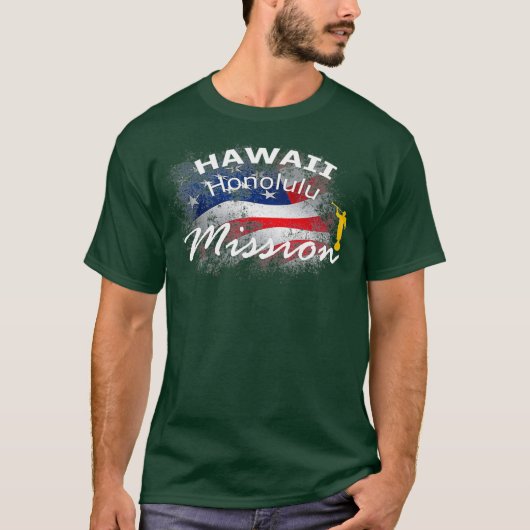 Hawaii Honolulu Mormon LDS Mission T-Shirt (Vorderseite)