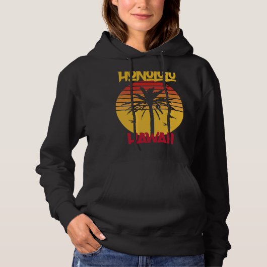 Hawaii Honolulu Palmen Hoodie (Vorderseite)