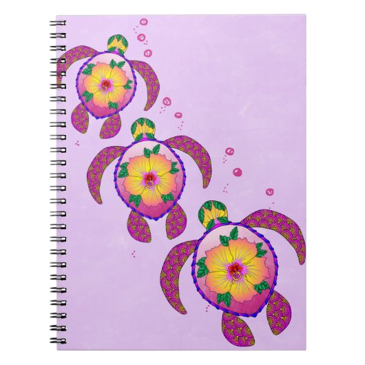 Hawaii Honu Sea Turtles Notizblock (Vorderseite)