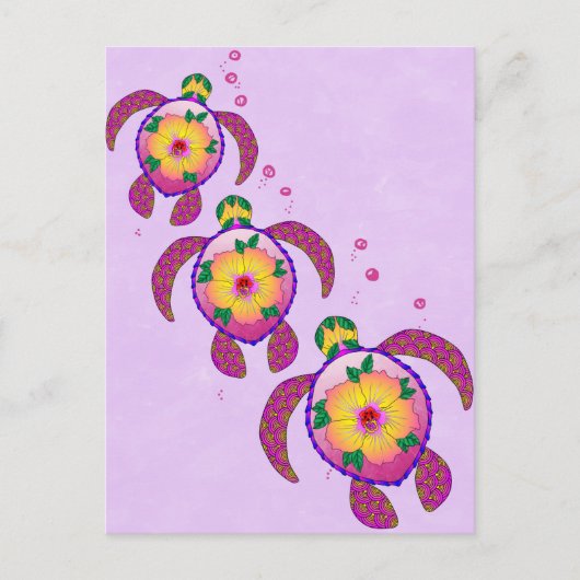 Hawaii Honu Sea Turtles Postkarte (Vorderseite)