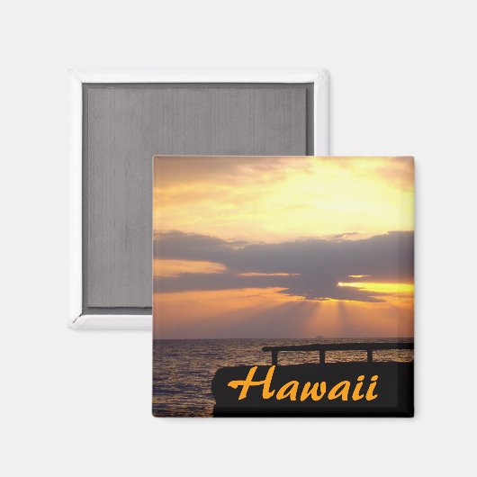 Hawaii Horizon Sunset Magnet (Vorderseite/Rückseite)