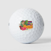 Hawaii Hula Dancer Retro Pacific Vintag Souvenir Golfball (Vorderseite)