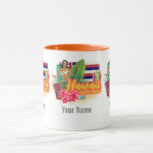 Hawaii Hula Dancer Retro Pacific Vintag Souvenir Tasse (Zentrum)