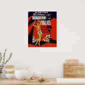 Hawaii hula girl, Traditionstanz, Musik, Party Poster (Küche)