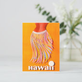 Hawaii, hula girl, Vintage Reise Postkarte (Stehend Vorderseite)