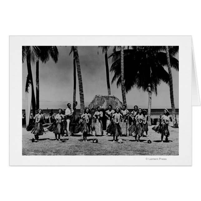 Hawaii - Hula Girls Dancing (Vorderseite (Horizontal))