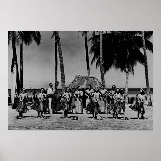 Hawaii - Hula Girls Dancing Poster (Vorne)