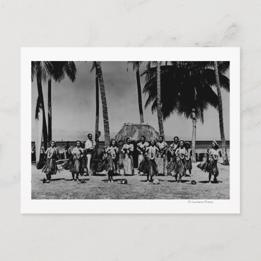 Hawaii - Hula Girls Dancing Postkarte (Vorderseite)