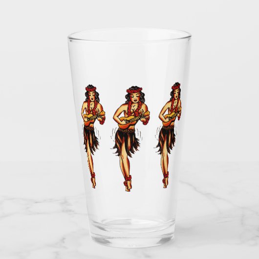 Hawaii Hula - Pint Glass Glas (Vorderseite)