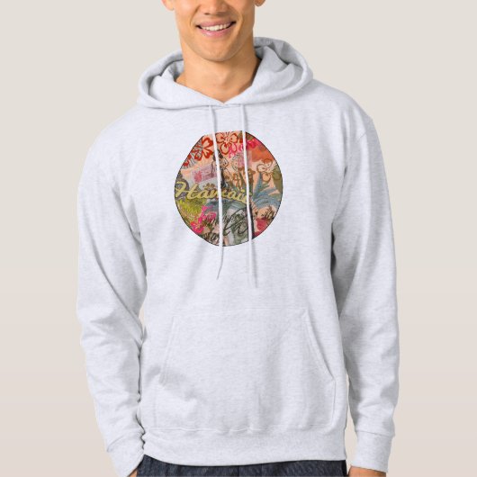 Hawaii Hula Travel Blume Vintag Hoodie (Vorderseite)
