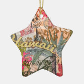 Hawaii Hula Travel Blume Vintag Keramik Ornament (Links)