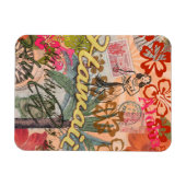 Hawaii Hula Travel Blume Vintag Magnet (Horizontal)