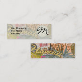 Hawaii Hula Travel Blume Vintag Mini Visitenkarte (Vorne/Hinten)