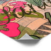 Hawaii Hula Travel Blume Vintag Poster (Ecke)