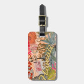 Hawaii Hula Travel Flower Vintage Gepäckanhänger (Vorderseite vertikal)