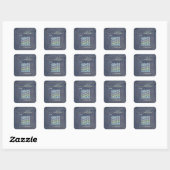 Hawaii Hund in Jean Pocket Classic Square Sticker (Blatt)