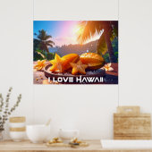HAWAII - I LOVE HAWAII POSTER (Küche)