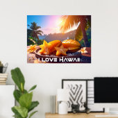 HAWAII - I LOVE HAWAII POSTER (Heimbüro)