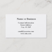 Hawaii in Schwarz und Weiß Visitenkarte (Rückseite)