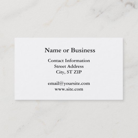 Hawaii in Schwarz und Weiß Visitenkarte (Rückseite)