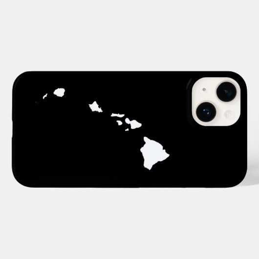 Hawaii in Weiß und Schwarz Case-Mate iPhone Hülle (Rückseite (Horizontal))