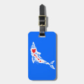 Hawaii-Insel-Delphin Gepäckanhänger (Vorderseite vertikal)