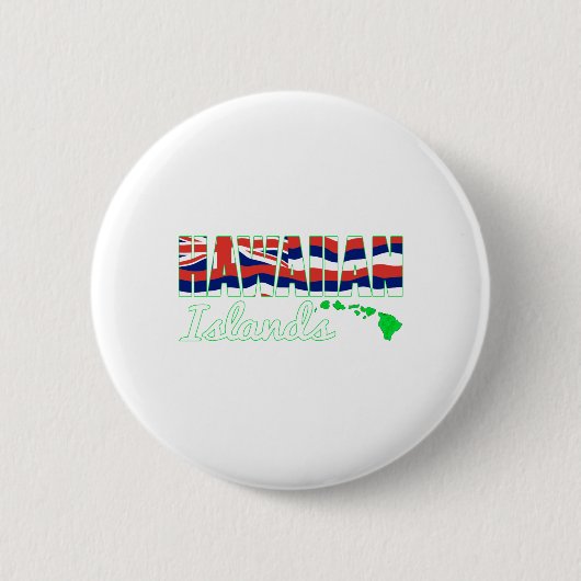 Hawaii-Insel-Flagge Button (Vorderseite)