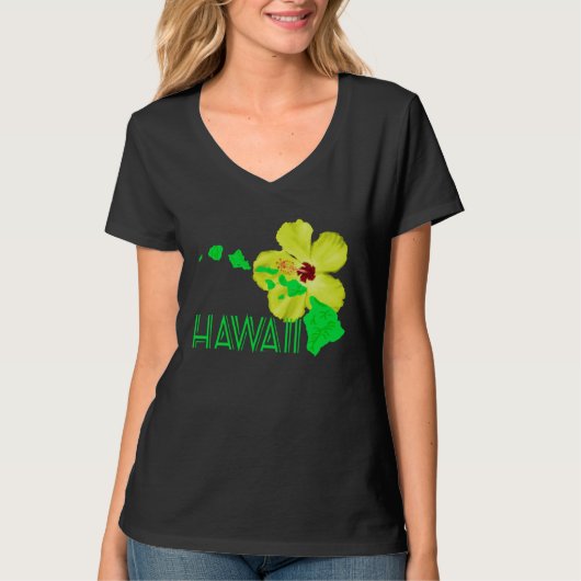 Hawaii-Insel-Hibiskusblüte T-Shirt (Vorderseite)