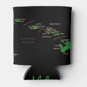 Hawaii Insel Landkarte Flasche Packung Dosenkühler (Vorderseite)