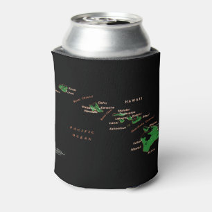 Hawaii Insel Landkarte Flasche Packung Dosenkühler