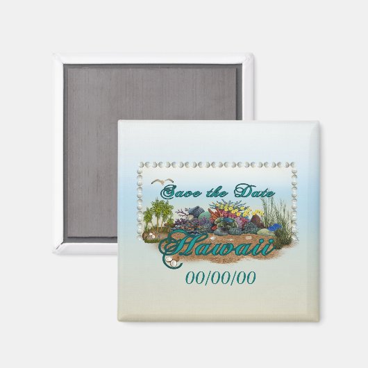 Hawaii-Insel Save the Date Magnet (Vorderseite/Rückseite)