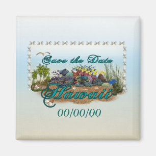 Hawaii-Insel Save the Date Magnet