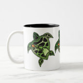 Hawaii-Insel-Schildkröte Zweifarbige Tasse (Links)