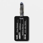 Hawaii Insel weiß schwarz anpassbare Gepäckmarke Gepäckanhänger (Rückseite vertikal)