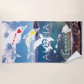 Hawaii-Inseln Aloha Strandtuch (Vorderseite)