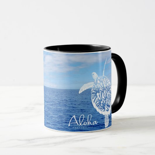 Hawaii-Inseln Aloha Turtle Tasse (VorderseiteRechts)