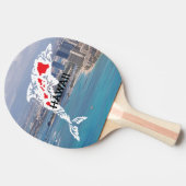 Hawaii-Inseln Dolphin Waikiki Tischtennis Schläger (Seitenansicht)